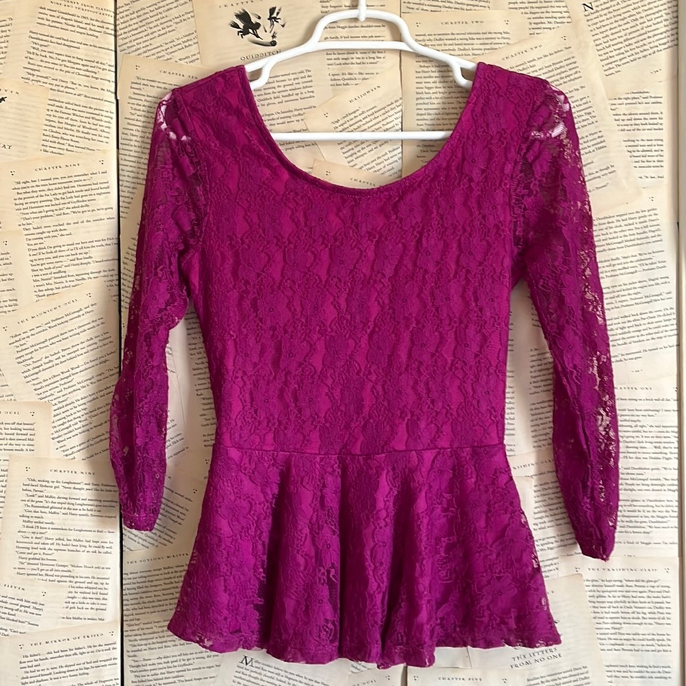 Purple lace top